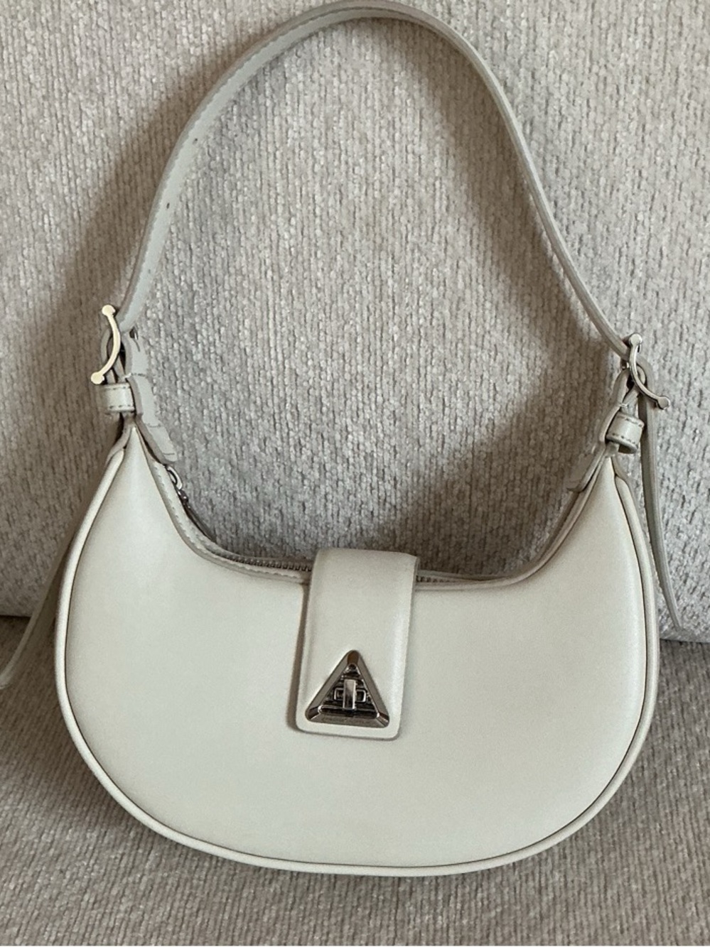 Charles & Keith Elegant Cream Shoulder Bag